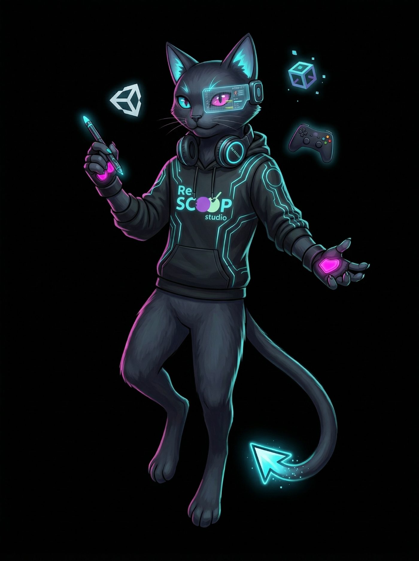 Pixel the Re:SCOOP mascot juggling game development tools