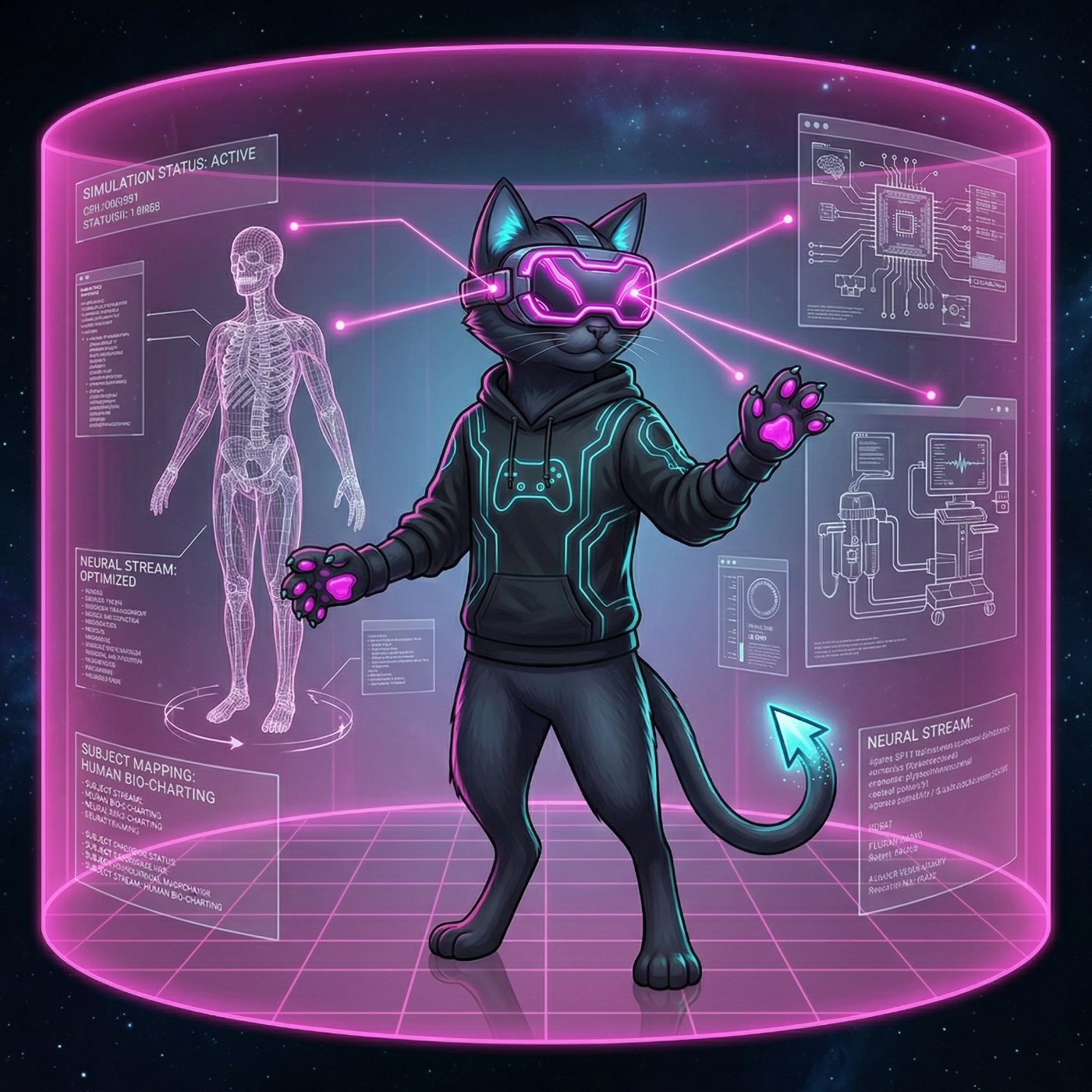 VR and AR training simulation development — XR anatomy scan interface